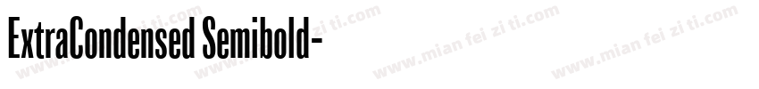 ExtraCondensed Semibold字体转换
